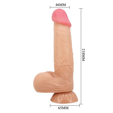 Dildo Realistico con Ventosa e Pelle Scorrevole, 22 cm TPR
